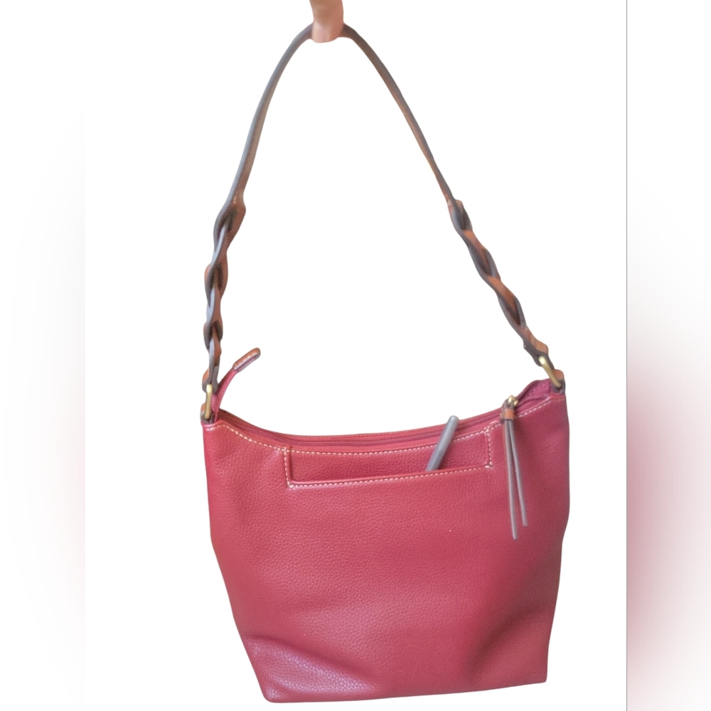 St. John's Bay Red Wine and Brown Shoulder Bag - Picture 2 of 10